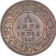 Bronze One Twelfth Anna Coin of King Edward VII of Calcutta Mint of 1907.