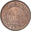 Bronze One Twelfth Anna Coin of King George VI of Bombay Mint of 1939.