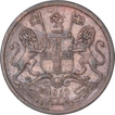 Copper Half Pice Coin of East India Company of Calcutta Mint of 1853.