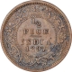 Copper Half Pice Coin of Victoria Empress of Calcutta Mint of 1897.