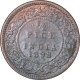 Copper Half Pice Coin of Victoria Empress of Calcutta Mint of 1898.