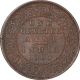 Copper One Quarter Anna Coin of Victoria Empress of Calcutta Mint of 1900.