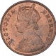 Copper One Quarter Anna Coin of Victoria Empress of Calcutta Mint of 1901.