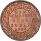 Copper One Quarter Anna Coin of King Edward VII of Calcutta Mint of 1904.