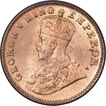 Bronze One Quarter Anna Coin of King George V of Calcutta Mint of 1917.