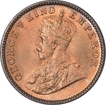 Bronze One Quarter Anna Coin of King George V of Calcutta Mint of 1928.