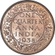 Bronze One Quarter Anna Coin of King George VI of Bombay Mint of 1938.