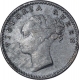 Silver Quarter Rupee of Victoria Queen of Bombay Mint of 1840.