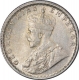 Silver Quarter Rupee Coin of King George V of Calcutta Mint of 1913.