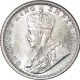 Silver Quarter Rupee Coin of King George V of Calcutta Mint of 1917.