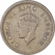 Silver Quarter Rupee Coin of king George VI of Bombay Mint of 1943.