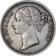 Silver Half Rupee Coin of Victoria Queen of Calcutta Mint of 1840.