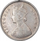 Silver Half Rupee Coin of Victoria Queen of Calcutta Mint of 1875.