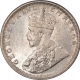 Silver Half Rupee Coin of King George V of Calcutta Mint of 1927.