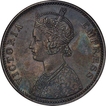 Rare Silver One Rupee Coin of Victoria Empress of Bombay Mint of 1880.