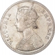 Silver One Rupee Coin of Victoria Empress of Calcutta Mint of 1884.