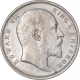 Silver One Rupee Coin of King Edward VII of Calcutta Mint of 1909.