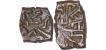 Copper Square Shaped Coins of Ganapatinaga of Nagas of Padmavati.