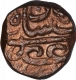 Copper Two Third Falus Coin of Burhan Nizam Shah III of Ahmadnagar Sultanate.