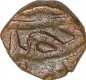 Copper One Eighth Dam Coin of Akbar of Hazrat Delhi Mint.