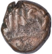 Copper One Eighth Dam Coin of Akbar of Delhi Mint of Shanzdam Hissa Type.