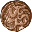 Copper Dam Coin of Akbar of Merta Mint.
