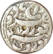 Silver One Rupee Coin of Akbar of Allahabad Mint.