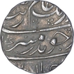 Silver One Rupee Coin of Aurangzeb of Lakhnau Mint.