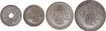 Copper Coins of Mir Usman Ali Khan of Hyderabad State.
