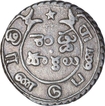 Silver Double Fanam Coin of Madras Presidency.