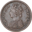Copper one Twelfth Anna Coin of Victoria Empress of Bombay Mint of 1889.