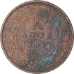 Copper One Twelfth Anna Coin of Victoria Empress of Calcutta Mint of 1893.