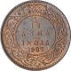 Bronze One Twelfth Anna Coin of King Edward VII of Calcutta Mint of 1907.