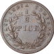 Copper Half Pice Coin of East India Company of Calcutta Mint of 1853.