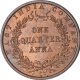 Copper One Quarter Anna Coin of East India Company of Madras Mint of 1835.