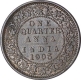 Copper Quarter Anna Coin of King Edward VII of Calcutta Mint of 1903.