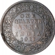 Bronze One Quarter Anna Coin of King George V of Calcutta Mint of 1911.