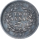 Silver Two Annas Coin of Victoria Queen of Bombay Mint of 1841.