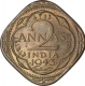 Nickel Brass Two Annas of King George VI of Bombay Mint of 1943.