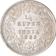 Silver Quarter Rupee Coin of Victoria Empress of Calcutta Mint of 1885.