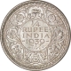 Silver Quarter Rupee Coin of King George VI of Calcutta Mint of 1939.