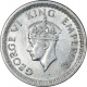 Silver Quarter Rupee Coin of King George VI of Calcutta Mint of 1942.