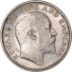 Silver Half Rupee Coin of King Edward VII of Calcutta Mint of 1909.