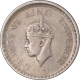 Silver Half Rupee Coin of King George VI of Lahore Mint of 1943.