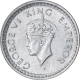 Silver Half Rupee Coin of King George VI of Lahore Mint of 1944.