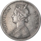 Silver One Rupee Coin of Victoria Queen of Calcutta Mint of 1862.