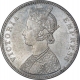 Rare Silver One Rupee Coin of Victoria Empress of Calcutta Mint of 1884.