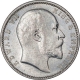 Silver One Rupee Coin of King Edward VII of Bombay Mint of 1904.