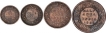 Lot of Four Coins of Victoria Queen of Different Mint of Different Year.