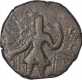 Copper One Fourth Coin of Kanishka of Kushan Dynasty.